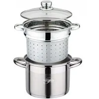 Platinum Topf-Set Pasta Nudel Spargel Topf mit Dampfgareinsatz Platinum Edelstahl, Edelstahl