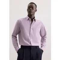 seidensticker Businesshemd Schwarze Rose Regular 1/1 Covered-Button-Down-Kragen Karo
