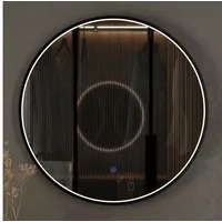 Planetmöbel Dekospiegel Spiegel VELUNA rund 60 - 100 cm (3000-6500k), für Badezimmer, Flur oder Garderobe