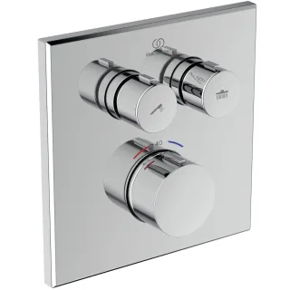 Ideal Standard Unterputz-Thermostat Ceratherm Navigo eckig 2 Verbraucher, Chrom, A8581AA A8581AA