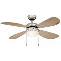 AireRyder Deckenventilator Deckenventilator Classic 105 cm Nickel / Kiefer, Mit Zugschnur
