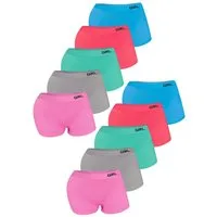 LOREZA Panty 10er Set Mädchen Pantys Boxershorts - Basics (Spar-Packung, 10-St)
