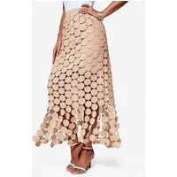Imily Bela Maxirock Damen Fransenmaxirock mit hoher Taille (Packung, 1-tlg., 1per-Pack) Mit Aussparungen