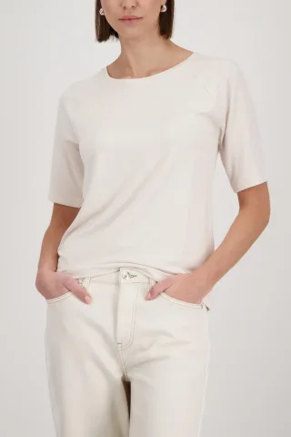 monari - Basic-T-Shirt champagne beige - Gr. - 42