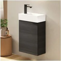 EMKE Waschtisch Waschtisch mit Unterschrank 41,7 cm klein Badmöbel für bad und wc (2-St), Waschtischunterschrank mit Waschbecken, hängend Wandmontage
