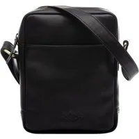 SID & VAIN Umhängetasche echt Leder Schultertasche groß schwarz, Umhängetasche echt Leder Damen Herren, Crossbody Bag, schwarz