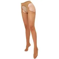 GIULIA Ouvert Strumpfhose Damen in Strapslook LOVE 20 DEN 20 DEN (1 St. 1-er Pack) transparent, schimmernd