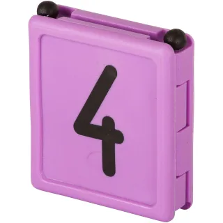 Kerbl Halsbandnummer DUO, 1-stellig 6er Pack violett - 209424