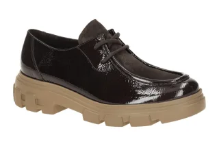 Paul Green Damen Halbschuhe 1183-030 Braun Mocca Plateau Mokassin - Echtleder...