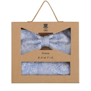 prince bowtie - Set Fliege + Einstecktuch h-blau - Gr. - OS