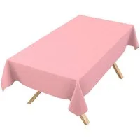 ANRO Tischdecke DanceDirty abwaschbar Leinenoptik wetterfest Falschuni Modern (Einzelstück 1-tlg, eine Tischdecke), Stofftischdecke schmutzabweisend 100x140cm Uni Altrosa