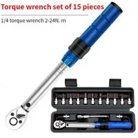 HoyoLee Handels GmbH Drehmomentschlüssel 15 Sets 1/4-Torque-Schlüssel für Fahrrad, Motorrad & Wartung (15 St)