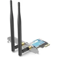 BRAINZAP WLAN-Adapter WiFi 6 (802.11ax) AX1800 PCIe WLAN-Karte Bluetooth 5.2, WiFi 6 (802.11ax), Bluetooth, PCIe