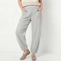 OriginalYou Leinenhose Sommerliche Leinen Pumphose luftig leichte Schlupfhose luftig & leichtes Leinengewebe, elastischer Bund, in Unifarbe