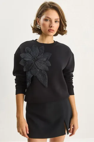 Zugangsdetail Langarm Crewneck Sweatshirt
