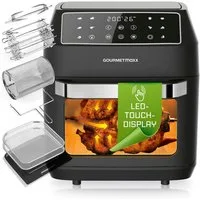 GOURMETmaxx Heißluftfritteuse 12 L Airfryer, Fritteuse mit 9 Funktionen, Touchdisplay, 1700 W, 10 Programme, Touchdisplay und Timer-Funktion, Inkl. Zubehörpaket