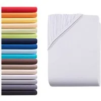 Hometex Premium Textiles Spannbettlaken Jersey Spannbettlaken 100% Baumwolle, Jersey, Gummizug: Rundumgummizug, Premium-Jersey Matratzenhöhe bis 23 cm