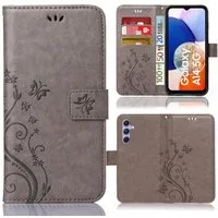 Numerva Handyhülle Bookstyle Flower für Samsung Galaxy A14 / A14 5G, Handy Tasche Schutzhülle Klapphülle Flip Cover mit Blumenmuster