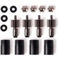 Core Push Mounting 25mm M3/M4/UNC 6-32 Set 4x, Befestigung/Montage schwarz/silber, 25 mm