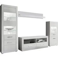 Home affaire Wohnwand BIANCO, (Set, 4-St)