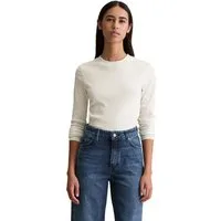 Marc O'Polo DENIM Langarmshirt Rundhalsausschnitt, slim fit, Bio-Baumwolle