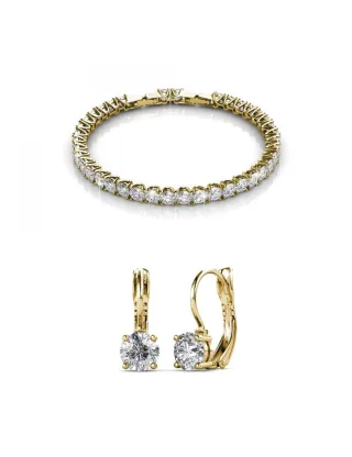 Rundes Venus-Set - Gold und Kristall