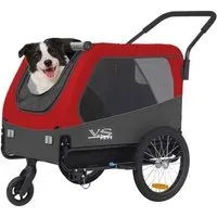 TIGGO Fahrradhundeanhänger Tiggo Pets L Hundeanhänger & Jogger 2-in-1 Hundebuggy Fahrradanhänger, Geeignet für mittelgroße und große Hund oder mehrere kleine Hunde