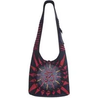 Vishes Beuteltasche Damen Beuteltasche Umhängetasche Stoff Schultertasche Om Cutwork, Alternative Bekleidung, Ethno, Hippie, Retro Style