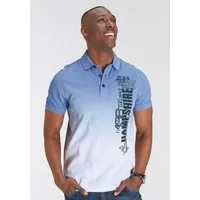 DELMAO Poloshirt kurzärmelig, lässiges Batikmuster, Polokragen