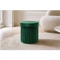 riess-ambiente Polsterhocker ÉLAN 40cm grün - Samt, faltbar, mit Stauraum, platzsparend, modern (Einzelartikel, 1 St), Eleganter Sitzhocker - ideal f. Ankleide, Flur, Wohnzimmer & Garderobe