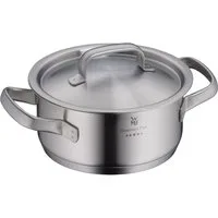 WMF Bratentopf Gourmet Plus, Cromargan® Edelstahl Rostfrei 18/10 (2-tlg), wärmeduzierende Hohlgriffe, Innenskalierung, breiter Schüttrand