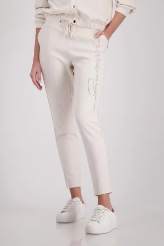 monari - Jogger mit Strasssteinen champagne beige - Gr. - 42