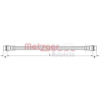 Metzger Bremsschlauch hinten Renault Captur Clio