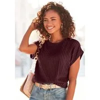 LASCANA Kurzarmshirt mit Biesenstruktur, bügelfreies T-Shirt aus moderner Strukturware