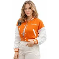 Worldclassca Collegejacke Worldclassca Damen Crop Collegejacke Übergangsjacke Bomberjacke
