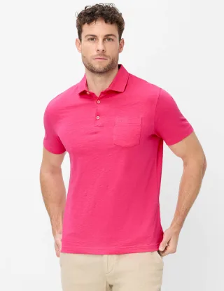 Brax Herren Polo Style PAVO raspberry, Rosa, Gr. 5XL
