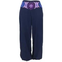 Guru-Shop Relaxhose Bestickte Boho Pluderhose, Muckhose, Haremshose.. Ethno Style, alternative Bekleidung