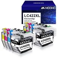 MOOHO 8er für Brother LC422 LC 422XL Druckerpatronen Tintenpatrone (MFC-J 5340 DW MFC-J 5340 DWE Ecopro MFC-J 5345 DW, 8-tlg., MFC-J 5740 DW MFC-J 6540 DW MFC-J 6540 DWE MFC-J 6590 DW MFC-J 6940 DW)