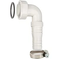 tecuro Siphon Geräteanschlusstülle 90° extra lang, mit Schlauchschelle