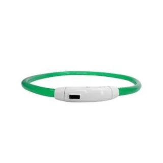nobleza LED-Hundehalsband – Wiederaufladbar, Zuschneidbar & 3 Leuchtmodi für mehr Sicherheit grün