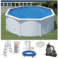 KONIFERA Rundpool MALAGA 3 (Set, 6-tlg), Höhe: 120 cm, stabile Konstruktion durch breiten Handlauf