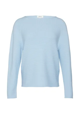 s.Oliver - Strickpullover blau - Gr. - 44