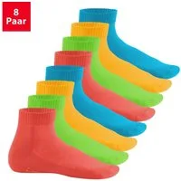 Footstar Kurzsocken Damen & Herren Kurzschaft Socken Frottee-Sohle (8 Paar)