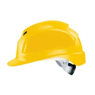 uvex pheos B-WR Schutzhelm mit Lüftung - mit Drehradsystem - langer Schirm gelb 52 cm - 61 cm - 9772130