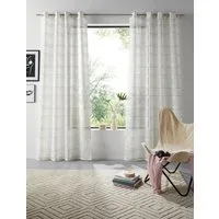 OTTO home Gardine Sirii (1 St), Ösen, halbtransparent, Polyester, Halbtransparent, angenehme Haptik, mit Streifen, modern