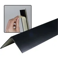 Dalsys Winkelprofil (Winkelprofil selbstklebend PVC 30x30mm, 100cm Schwarz Eckschutzprofil, 1-St., Eckleiste, hoher Kantenschutz Wand), für Wohn- und Arbeitsbereich sowie Garage geeignet