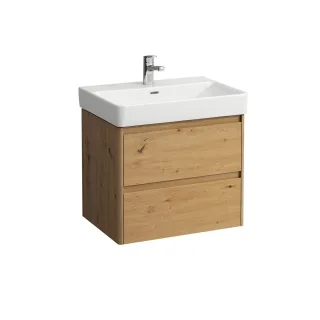 LAUFEN Waschtischunterschrank BASE 2.0 446x621x515 2 Schubl m. Griffmulde f.WT H810964 wildeiche, H4 H4112821082671
