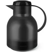 Emsa Isolierkanne Samba, 1 l, zeitloses Design, einfacher Knopfdruck, 24h kalt, 12h warm
