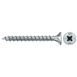 Fischer Spanplattenschraube 4,5x30 PowerFast FPF II CZF BC, Senkkopf, Kreuzschlitz PZ, Vollgewinde - 670295
