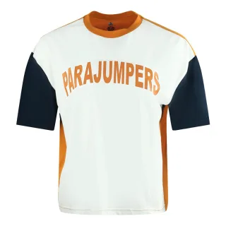 Parajumpers Block Tee Logo Weißes Box-T-Shirt